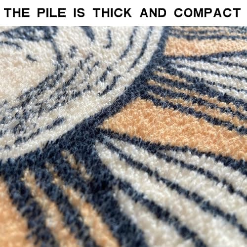 WERGHJ Half Round Door Mat, Semi Circle Bathroom Floor Rug, Tarot Sun Moon Welcome Entrance Way Mat, Non-Slip Absorbent Microfiber Tufted Indoor Rug for Kitchen Living Room thumbnail 6