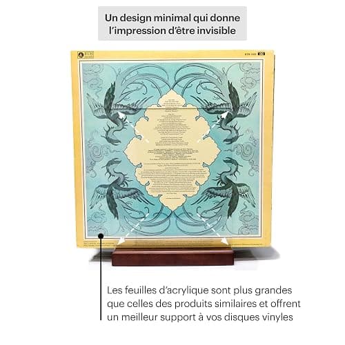MÖNKE Rangement De Disques Vinyles - Un Support De Disques Au Design Minimal - Capacité De 60 Lp - S'adapte À Tous Les Décors (Marron) thumbnail 7