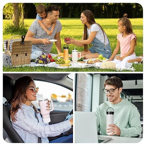 Vmini Protective Glitter Silicone Boot, Compatible with Stanley Tumbler 20-40oz & Hydro Flask Water Bottle 12-24oz and More Bottles/Tumblers with 2.8-2.95in Bottom, Bling Anti-Slip Sleeve Cover thumbnail 5