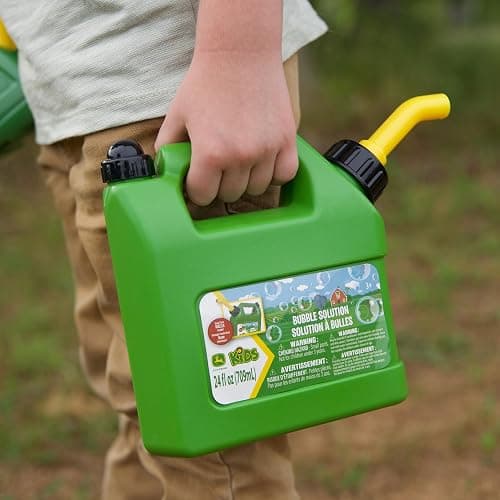 John Deere Bubble Leaf Blower Toy for Kids Includes 24oz Bubble Refill Gas Can, Outdoor Bubble Machine for Kids, Easy to Use, Outdoor Play, Great Gift Toddler 3+ thumbnail 2