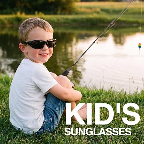 RIVBOS Kids Sunglasses Polarized UV400 TPE with Strap for Boys Girls RBK037 | Suitable ages 3-8 Flexible rubber frame with UV protection and secure strap for boys and girls during travel,beach,outdoor thumbnail 2