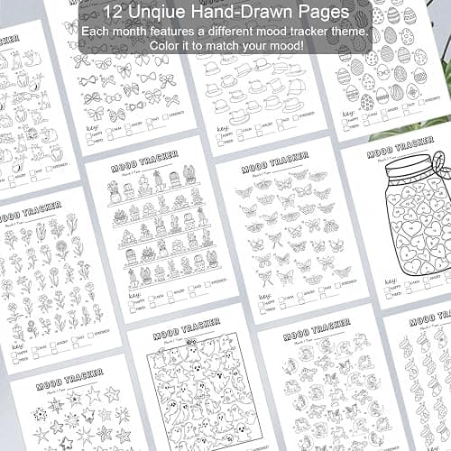 SIMSIMY Premade Dotted Journal Notebook with Bullet Templates, Pre-made Dot Grid Journaling with Undated Weekly & Monthly Planner, Various Trackers, Lasts 1 Year, A5 thumbnail 6