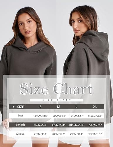 HOCANDY Womens Oversized Hoodies Sweatshirt Basic Solid Long Raglan Sleeves Loose Fleece Hooded Pullover With Kangaroo Pocket thumbnail 5