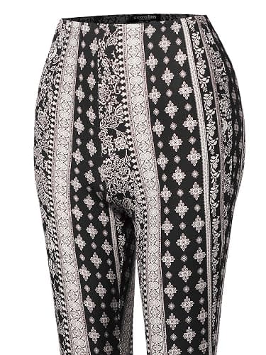 SSOULM Women's Stretchy Wide Leg High Waist Bell Bottom Flare Pants with Plus Size thumbnail 5