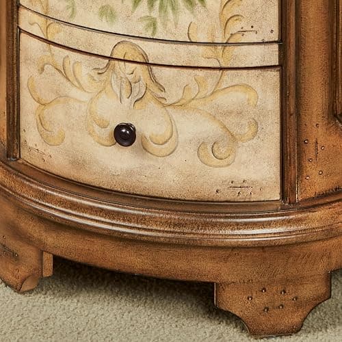 Touch of Class Delilah Oval Aged Walnut Wood Storage Cabinet thumbnail 5