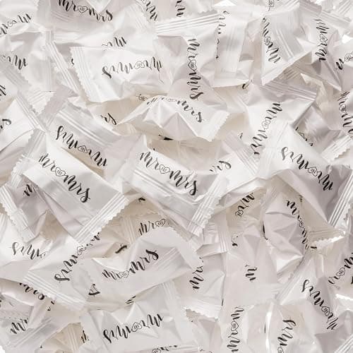 Candy Envy - Modern Mr. and Mrs. Buttermints - 10 Bags Casepack with Approximately 100 Mint Per Bag - Wedding Favors thumbnail 3