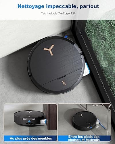 ECOVACS DEEBOT X9 PRO OMNI Robot Aspirateur Laveur, Aspirateur Robot 16600Pa, Ultra-fin, Technologie BLAST, Auto-nettoyage instantané OZMO ROLLER, ZeroTangle3.0, TruEdge2.0, Lavage à l'eau chaude,Noir thumbnail 5