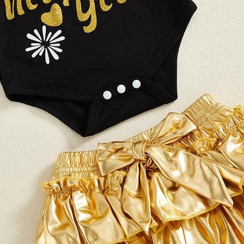BeQeuewll Newborn Baby Girl Mardi Gras Outfit 1st Letter Long Sleeve Romper+Tutu Skirts+Leg Warmers+Headband 4Pcs Clothes thumbnail 6