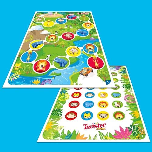 Hasbro Gaming Twister Junior Game, Animal Adventure 2-Sided Mat, 2 Games in 1, Party Game for Kids Ages 3 and Up, Indoor Game for 2-4 Players - Multicoloured thumbnail 14