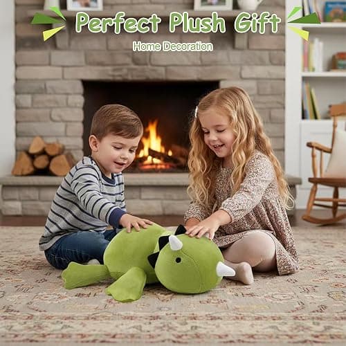 SQEQE Weighted Dinosaur Plush, Weighted Dinosaur Stuffed Animal, Dino Plushies Dino Pillow Toy Gift for Kids Adults 9.8 Inch, 0.8 Lbs thumbnail 2