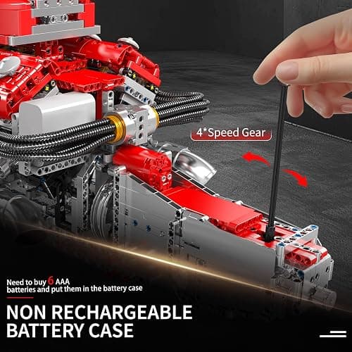 Mould King 10169 V12 Engine Model kit That Runs - Build Your Own STEM V8 Model Engine for Adults, 12-Cylinder Car Engine, Shiftable Gear Operation, Mechanic Engineering Construction Set (3472 PCS) thumbnail 9