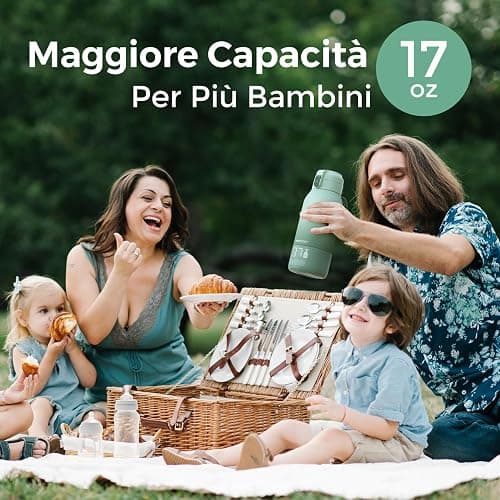 Momcozy Scaldabiberon Portatile, Riscaldamento Rapido e Lunga Durata della Batteria, 2 Modalità per Latte Materno e Acqua, Grande Capacità di 500ml per Tutto il Giorno thumbnail 9