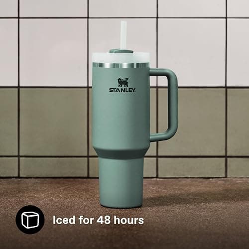 STANLEY 1913 Quencher H2.0 Flowstate Tumbler 1.2L - Cold for 11 Hours - Iced for 48 Hours - Metal Water Bottle with Straw, Handle and Lid - Dishwasher Safe - Travel Mug for Cold Drinks - Shale thumbnail 2
