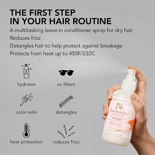 Bumble and bumble. Hairdresser's Invisible Oil Heat/UV Protection Leave-In Conditioner Hair Primer | Hydrating, Anti Frizz, Color Safe | Straight, Coily | With Argan Oil + Coconut Oil thumbnail 8