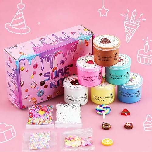 6 Pack Butter Slime Kit,Super Soft Stretchy Non-Sticky, Birthday Gifts for Girls and Boys, Stress Relief Toy thumbnail 3