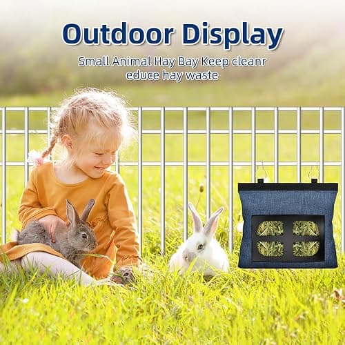 Rabbit Hay Feeder Bag Guinea Pig Hanging Hay Feeding Bag Storage Dispenser for Chinchilla Hamster Bunny Small Animal Pet thumbnail 3