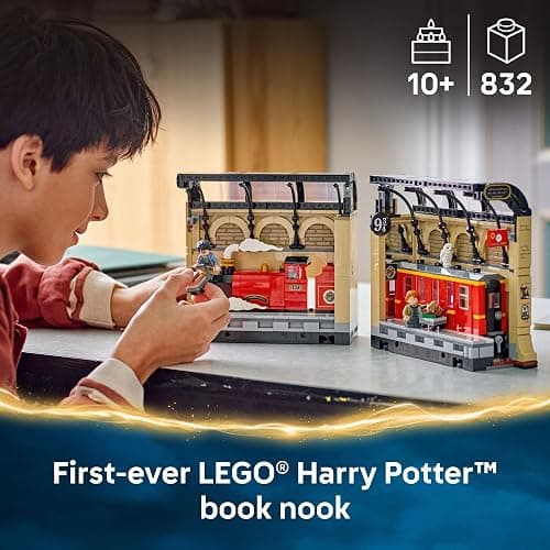 LEGO Harry Potter Book Nook: Hogwarts Express Building Set - Bedroom Shelf Decor for Boys, Girls, & Fans, Ages 10+ - Collectible Harry & Ron Minifigures - Gift for Christmas - 76450 thumbnail 2