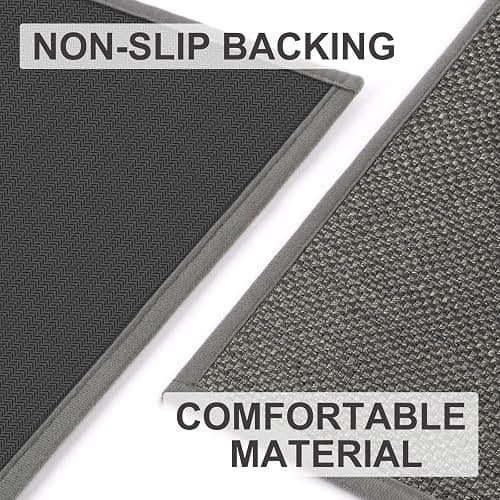 LEKEEPGO Door Mat 24"x36", Non Slip Door Mat Indoor Entrance, Rubber Backing Front Indoor Door mat Washable Absorbent Low-Profile Entryway Entry Resist Dirt Inside Door Mats, Grey thumbnail 3