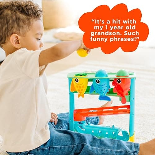 Move2Play, Feed The Fish | Interactive Baby & Toddler Toy | 1, 2+ Year Old Gift & Birthday Present | Boys & Girls Babies Ages 6, 7, 8, 9, 10, 12, 18, 24+ Months Old - Blue/Red thumbnail 6