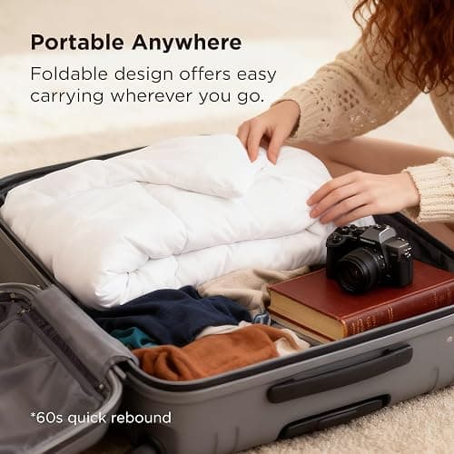Bedsure Comforters Queen Size Duvet Insert, All Season Bed Comforter, Quilted Down Alternative Duvet, Box Stitched Comforter with Corner Tabs, Machine Washable, 88 x 88 Inches (White) thumbnail 8