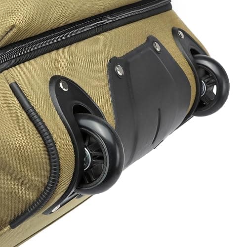 Laripwit Sac de Voyage Pliable à roulettes XXL 130-170L Extensible Sac de Sport avec roulettes 36'' Extra Large Sac à Bagages Souple avec Poignées Multiples, Marron thumbnail 8