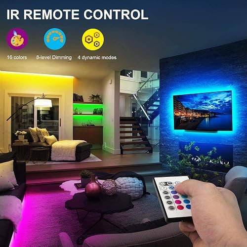 Tv Led Backlight, Maylit 8.2ft Led Strip Lights for 40-60in Tv, USB Powered Tv Lights kit with Remote, RGB Bias Lighting for Room Decor - RGB (Remote Control) - 8.2FT for 40''-60'' TV thumbnail 5