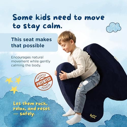 TED KANGAROO Sensory Soft Squeeze Seat – Calming Compression Chair for Kids with Sensory Needs, Washable Cover, Rocking Design thumbnail 2