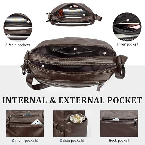 Purses for Women Soft PU Leather Shoulder Bag Ladies Crossbody Purse Pocketbooks thumbnail 5