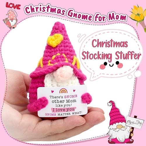 XgiftCreat Mom Gifts Mothers Birthday - Funny Christmas Stocking Stuffers Presents for Mom Birthday Mother's Day from Daughter Son, Cute Xmas Holiday Gnome Gift for Mother Mama Mommy, I Love You Gnome thumbnail 2