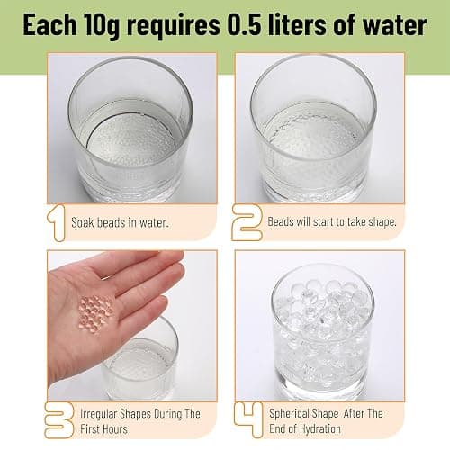 Mr. Pen Clear Water Beads, 20000 pcs, Non Toxic, Gel Beads for Vases & Plants thumbnail 3