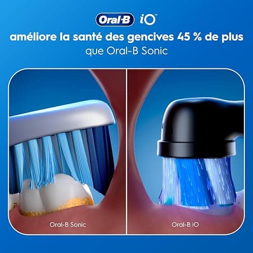 Oral-B Brosse A Dents Electrique iO 2 Noire, 3 Modes De Nettoyage, Brossage Souple Et Silencieux, Capteur De Pression, Brossette Oral B De Rechange, Chargeur, Etui De Voyage thumbnail 6