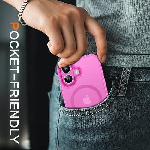 BENTOBEN Compatible with iPhone 16 Plus Case for Magnetic iPhone 16 Plus Phone Case [Compatible with Magsafe] Slim Translucent Matte Shockproof Bumper Drop Protection Girl Women Boy Cover, New Pink thumbnail 7