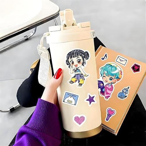 32Pcs Demon Hunters Stickers, Korean Idol DIY Dress-Up Stickers, Waterproof Vinyl Stickers for Laptop Phone Skateboard Water Bottle, Cute Korean Fashion Gift for Kpop Fans thumbnail 4