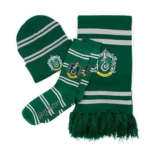Culture Fly Harry Potter Scarf Beanie Socks Premium Knit 3pc Winter Bundle Gift Set thumbnail 3