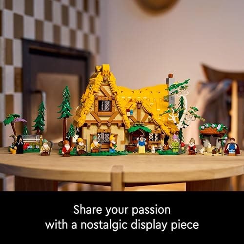 LEGO Disney Snow White and The Seven Dwarfs’ Cottage Building Kit for Adults, Build and Display Disney Princess Set with 10 Minifigures Including Snow White, Gift for Fans of The Classic Movie, 43242 thumbnail 6