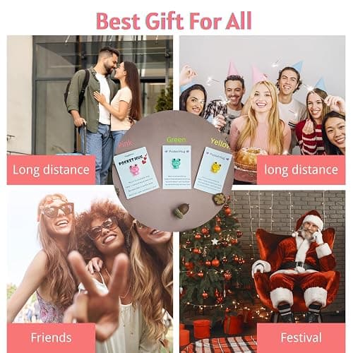 YOJO Pocket Hug Card, Frog Pocket Hug Token, Emotional Support, Pocket Hug with Greeting Cards, Pocket Hug Token, Christmas Anniversary Valentines Birthday Long Distance Gifts for Her Him thumbnail 6