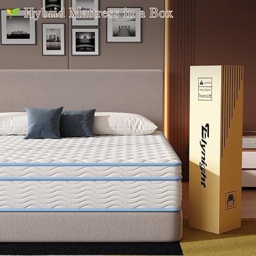 Elynight King Size Mattress,12 Inch King Mattress for Advanced Gel Memory Foam, Soft and Comfortable, Medium Firm, Pressure Relief, CertiPUR-US Certified thumbnail 7