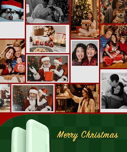 Liene Photo Printer, 2x3” Mini Portable Instant Photo Printer Bundle w/ 50 Zink Adhesive Paper, Bluetooth 5.0, Compatible w/iOS & Android, Small Color Mono Picture Printer for iPhone, Smartphone Green thumbnail 3