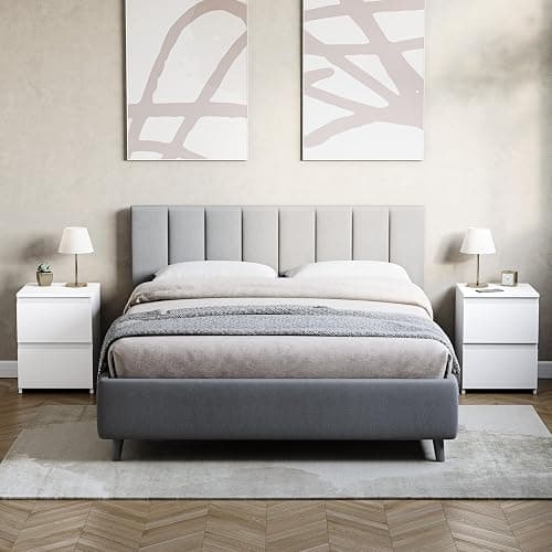 Vida Designs Denver Large 2 Drawer Bedside Chest | White | Space-Saving Storage | 52H x 39.5W x 39.5D cm | Large Side Table | Minimal | Smooth Metal Runner | Modern Bedroom Nightstand Unit thumbnail 7