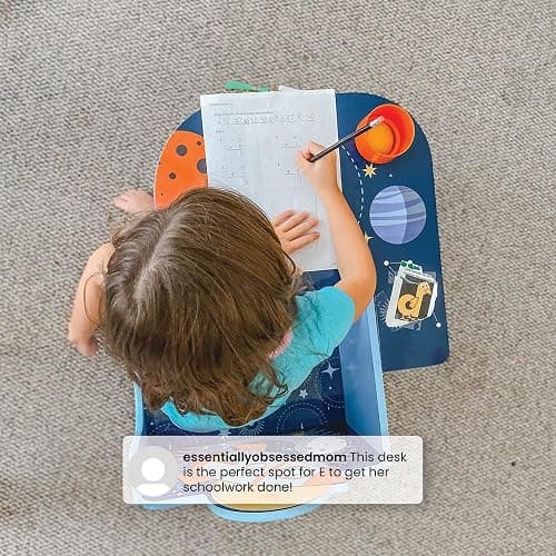 Delta Children Space Adventures Chair Desk with Storage Bin - Ideal for Arts & Crafts, Snack Time, Homeschooling, Homework & More - Greenguard Gold Certified, Blue thumbnail 6