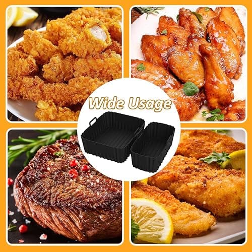 Silicone Air Fryer Liners for Philips Dual Basket Air Fryer 3000 Series 6L/3L, Reusable Dual Airfryer Liners Air Fryer Accessories for Philips Dual Basket Airfryer NA350/00 thumbnail 6