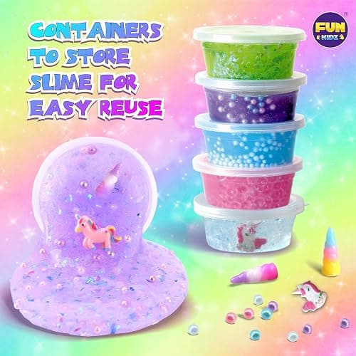 Fluffy Unicorn Slime Kit for Girls, FunKidz Cloud Slime Gift for Ages 6+ Kids Fun Slime Making Kit Awesome Craft Toy Birthday Present Ideas thumbnail 7