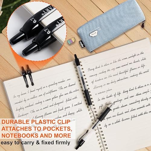 Gel Pens, 30 Pack Black Gel Pen Fine Point, Retractable Gel Ink Rollerball Pens for Smooth Writing (0.7mm) Back to School Supplies thumbnail 6