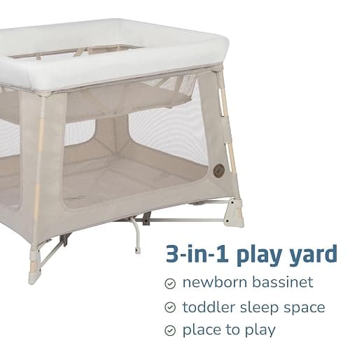 Maxi-Cosi Swift Baby Playard with Mat, Baby Playpen, Play Yard with Bassinet, Portable Playpen for Babies and Toddlers, Classic Oat thumbnail 4