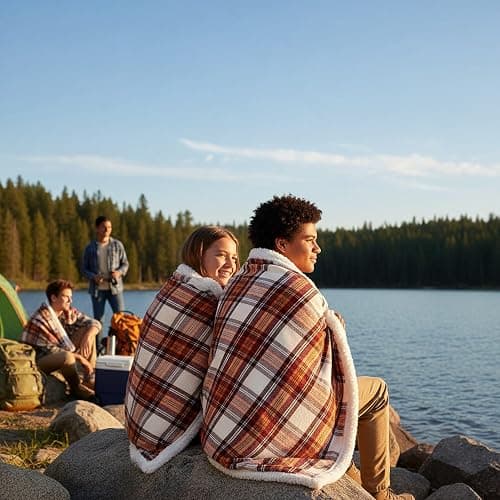 Eddie Bauer - Sherpa Throw Blanket for Couch 50x60 – Ultra Soft Reversible Fleece & Plush Sherpa Blanket, Warm Cozy Plaid Throw Blanket for Sofa, Bed, Living Room, Cabin Decor thumbnail 7