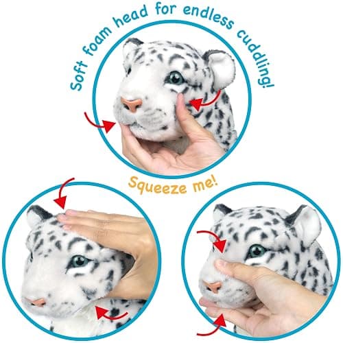 Sinovia The Snow Leopard - Squeeze Me! - 17 Inch Stuffed Animal Plush thumbnail 4