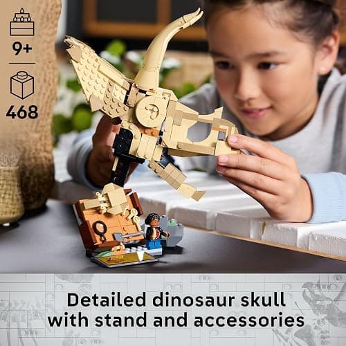 LEGO Jurassic World Dinosaur Fossils Triceratops Skull Toy - Dinosaur Toy Fossil Building Set for Kids, Boys and Girls, Ages 9+ - Model Display Kit - Gift Idea for Birthdays - 76969 thumbnail 2