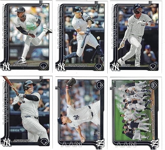New York Yankees 2025 Topps Complete Mint 26 Card Team Set Featuring Aaron Judge on 3 Different Cards with Will Warren, Carlos Narvaez, Ben Rice and Duke Ellis Rookie Cards Plus thumbnail 4