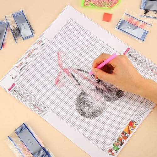 Yeaqee 4 Pcs Diamond Art Kits DIY Painting for Adult Aesthetic Wall Diamond Crafts Aesthetic Room Decor Cute Painting Pictures 5d Craft Wall Decor for Home 10 x 11.8''(Coquette) thumbnail 3