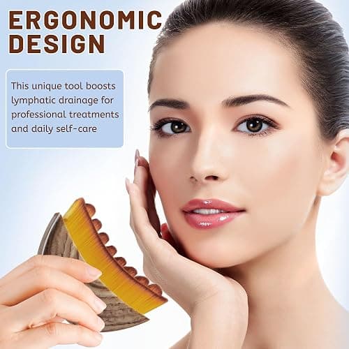 New Lymphatic Contour Face Brush,Lymphatic Drainage Massager for Chin & Neck,Ultra-Soft Bristles Suitable for All Skin Types,Portable Ergonomic Beauty Tool with Travel Case（1 Pcs） thumbnail 3